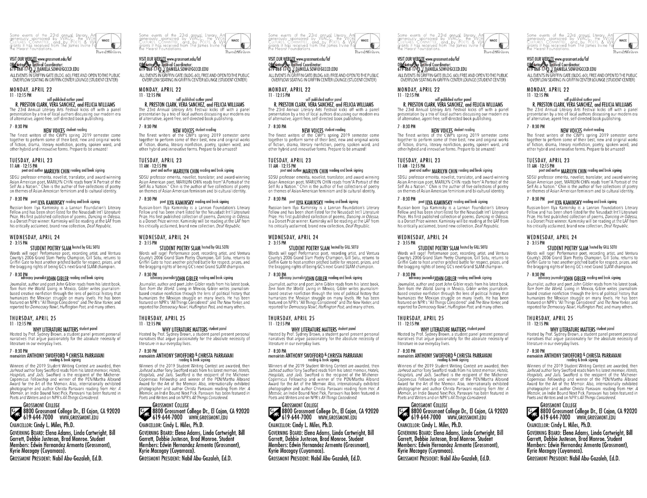 LAF 2019 bookmarks reverse