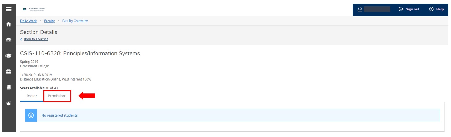 自助服务 Faculty 菜单 selecting section